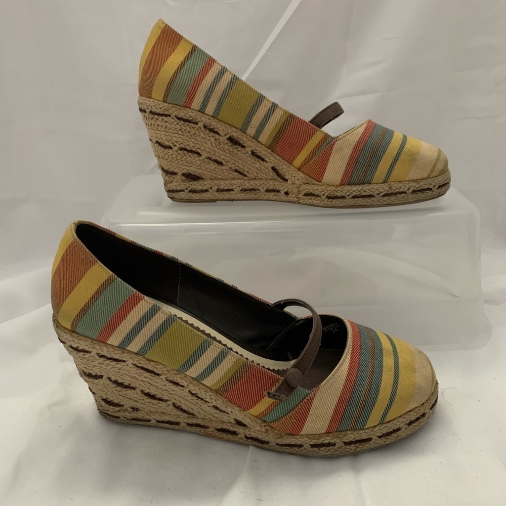 Dexter Striped Multi-Color Wedge Esprillandas - Picture 8 of 10